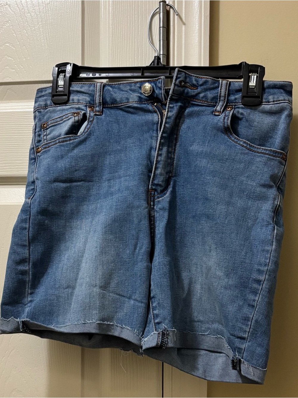 Monkey Ride Jeans Women Sz 1 1/30 Blue Denim Cutoff Shorts W/ 7" Inseam